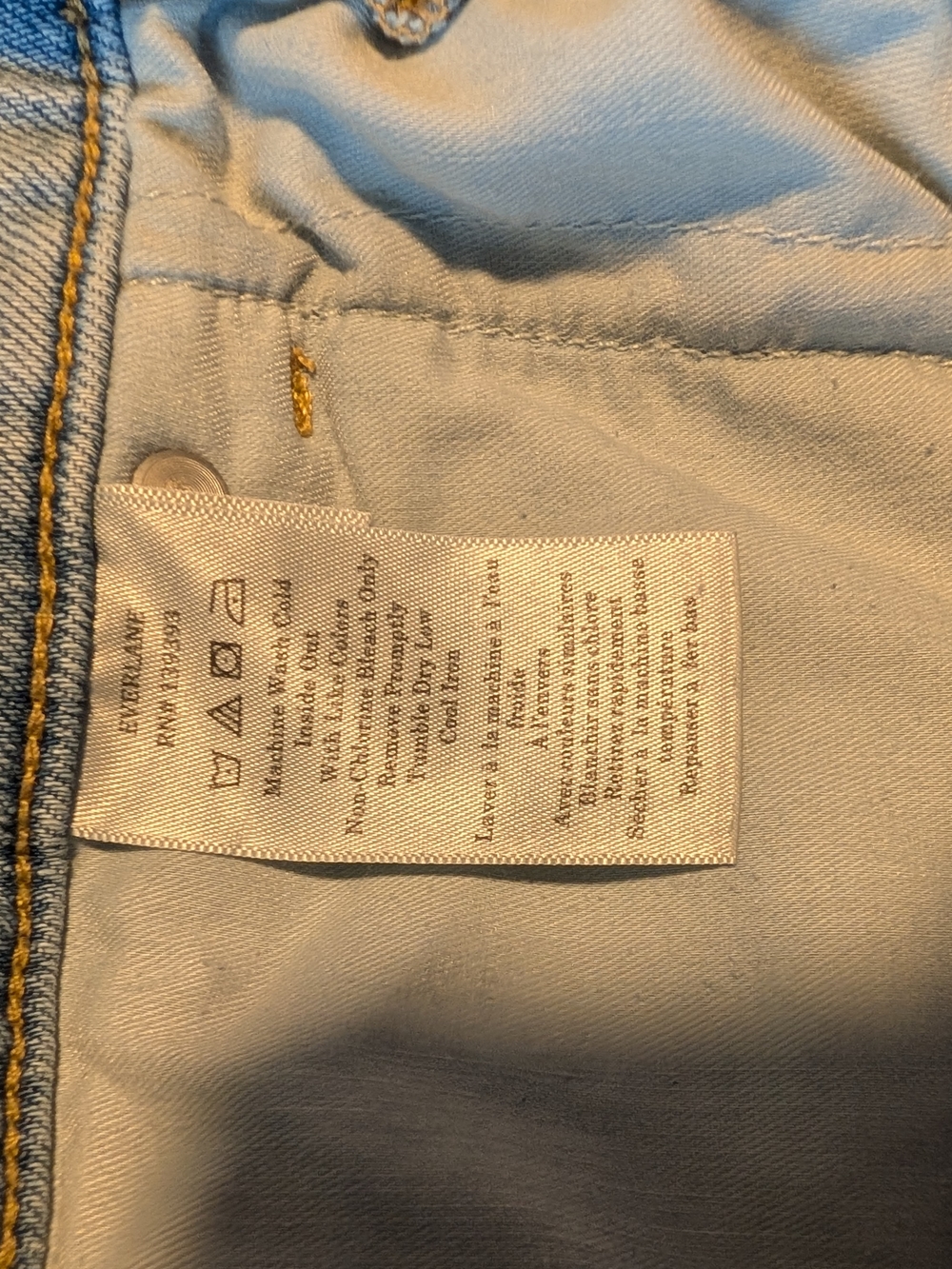 Everlane Organic Cotton High Rise Straight Leg Jeans - Picture 2 of 5
